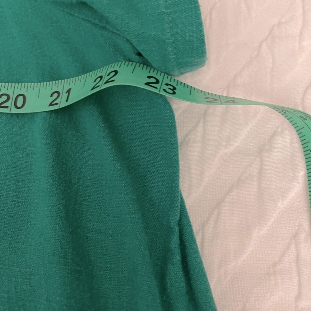 Cynthia Linen/Viscose Blend Green Dress Size 1X - Picture 5 of 7